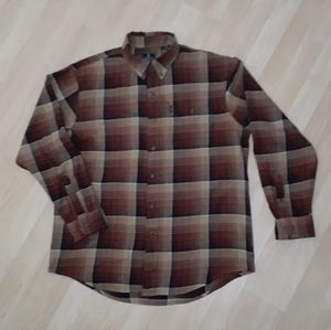 G.H. Bass & Co. Men's Flannel Shirt Brown - Large